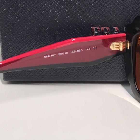 New Authentic Prada Black & Red Sunglasses – Modern Luxury Design PR16Y - Picture 13 of 14